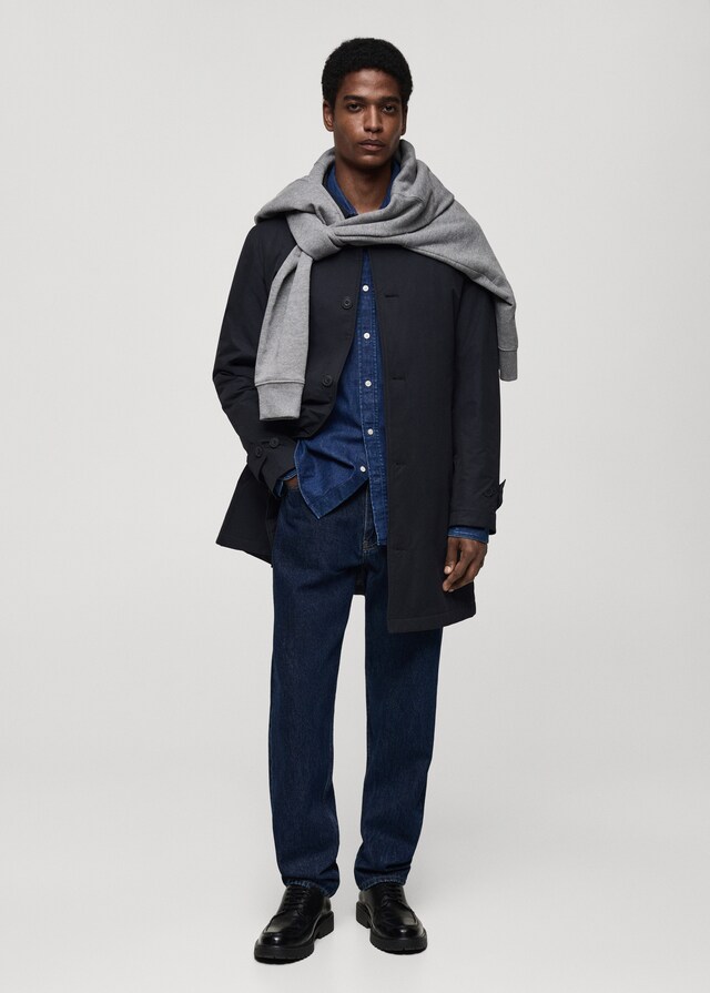 Mango Gabardina Acolchada Water Repellent