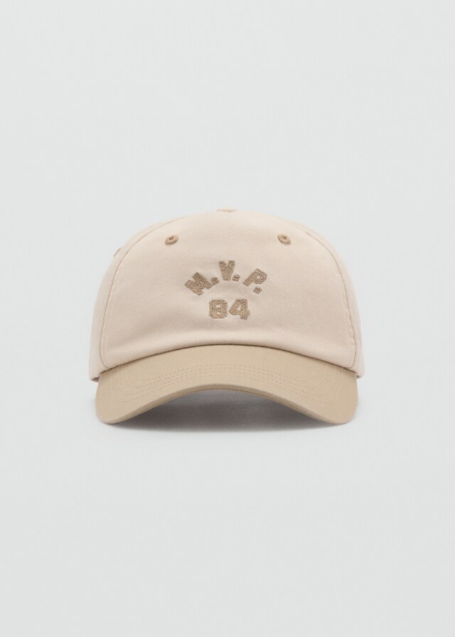 mango Gorra algodón bordado
