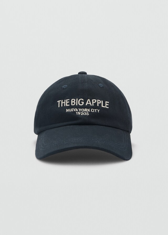 mango Gorra canvas bordado