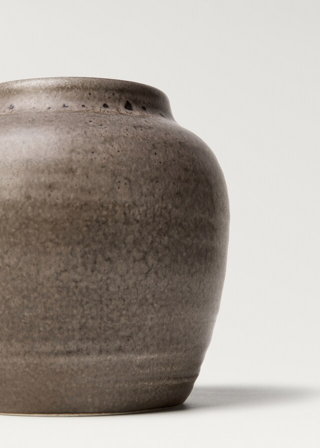 Mango Jarrón Loza 18x17 5 Cm