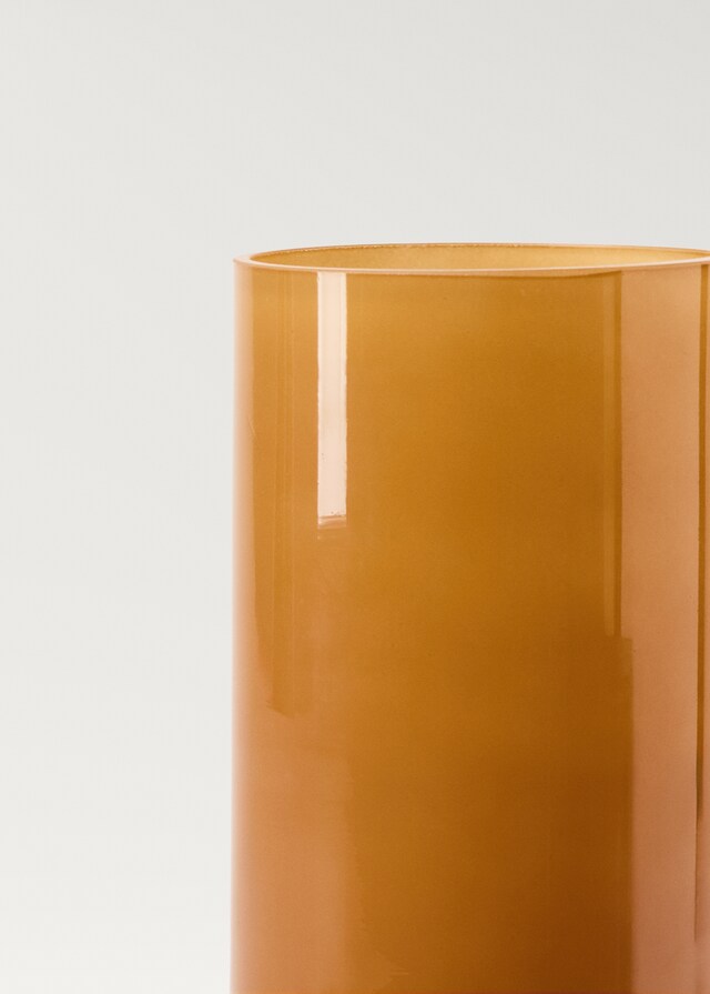 Mango Jarrón Vidrio Cilíndrico