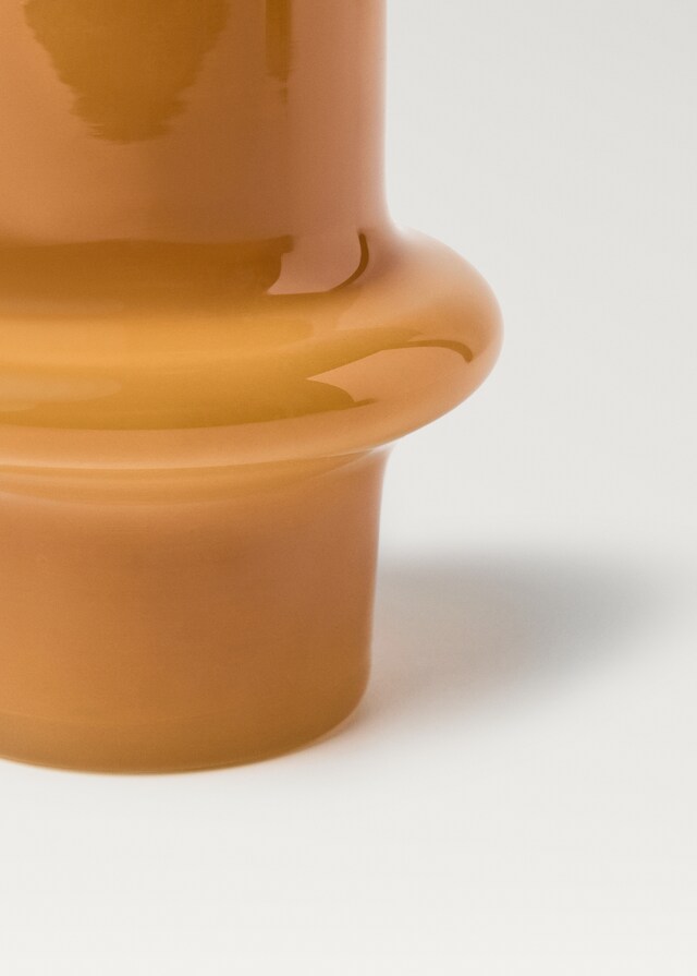 Mango Jarrón Vidrio Cilíndrico