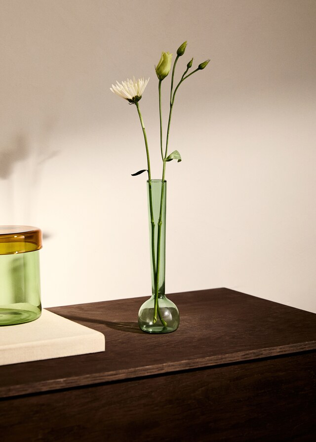 mango Jarrón violetero borosilicato