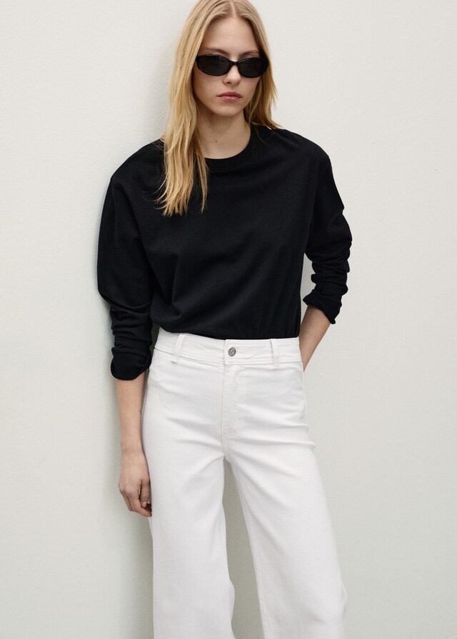 Mango Jeans Catherin Culotte Tiro Alto