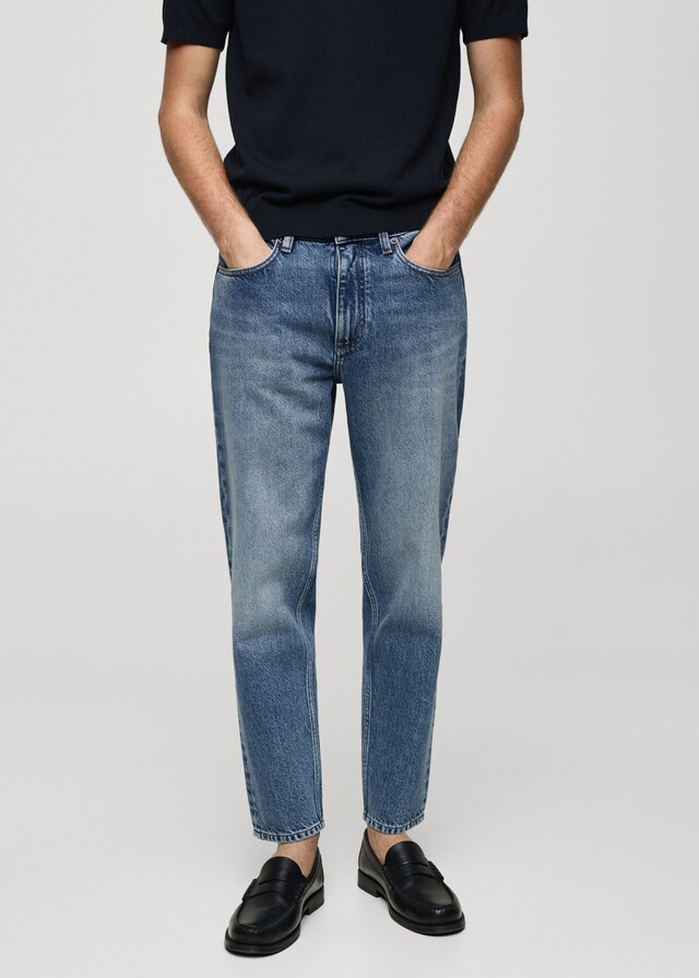 mango Jeans cropped tapered fit