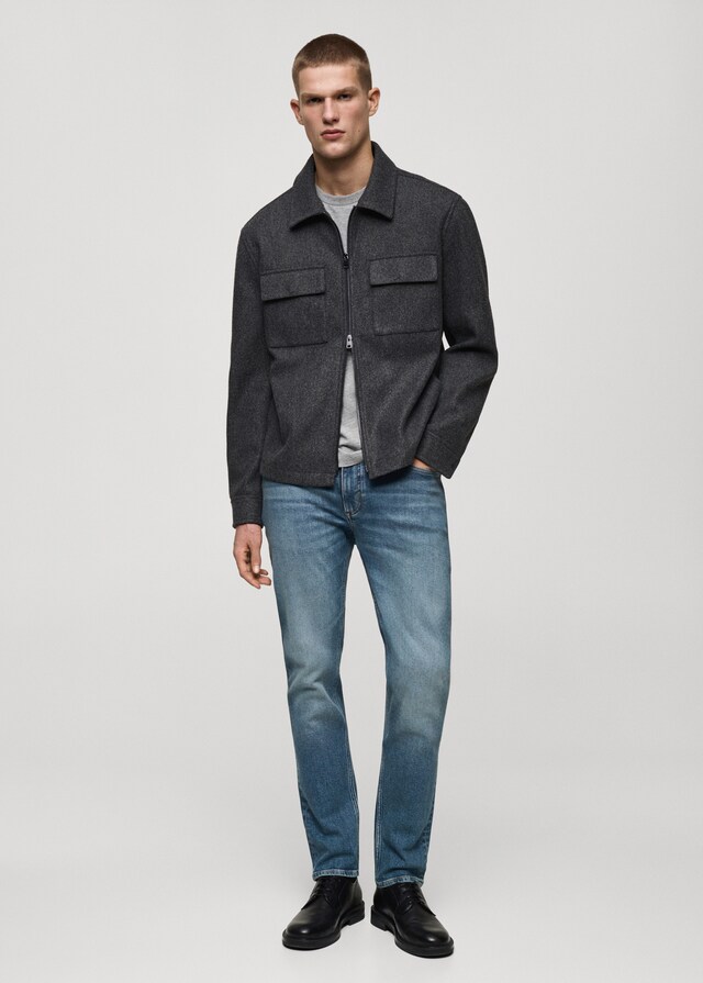 Mango Jeans Jan Slim Fit Lavado Medio Desgastado