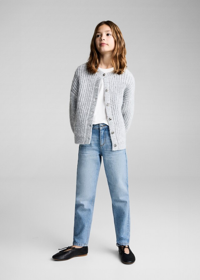 Mango Jeans Mom-fit Detalle Brillantes