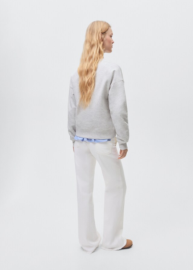 mango Jeans wideleg bajo deshilachado