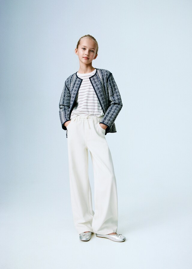 mango Jeans wideleg cordón ajustable