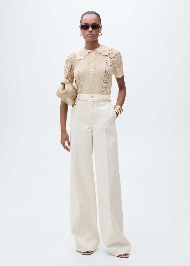 Mango Jeans Wideleg Tiro Alto