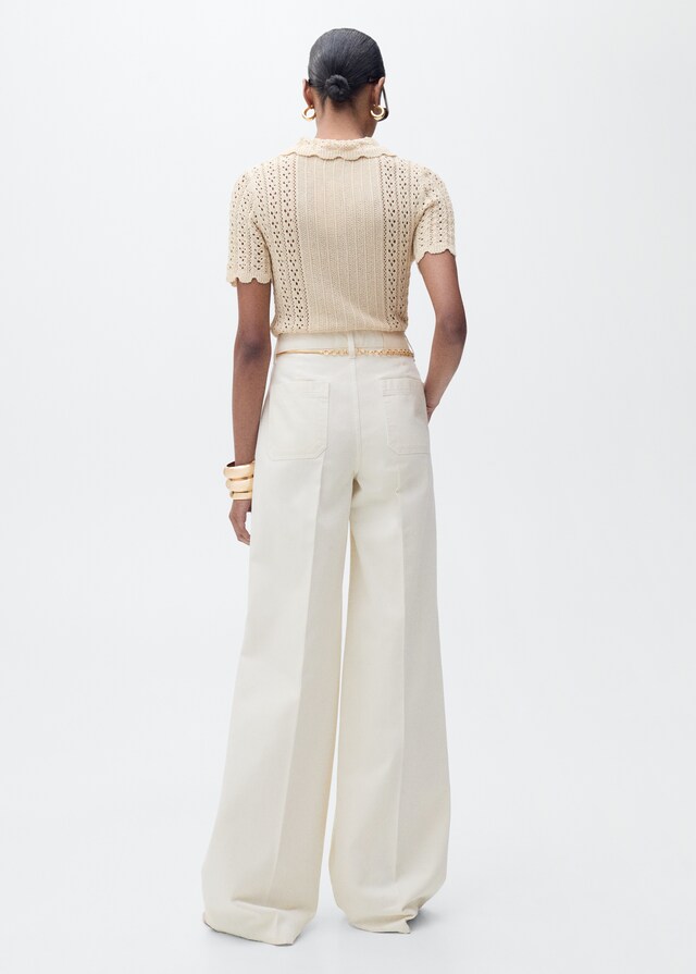 Mango Jeans Wideleg Tiro Alto