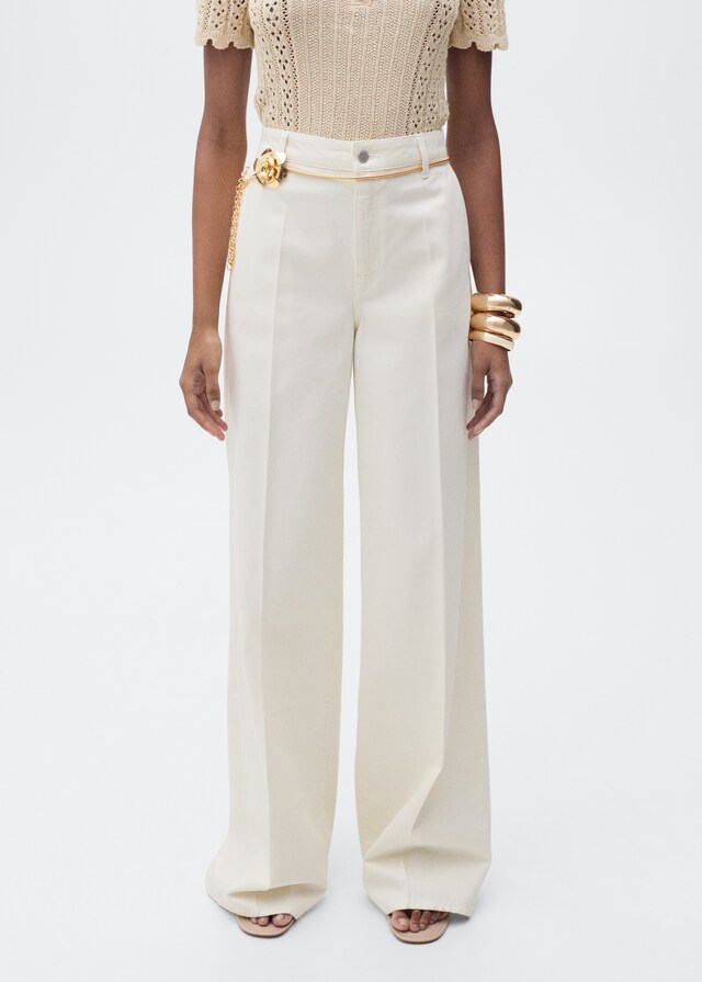 mango Jeans wideleg tiro alto