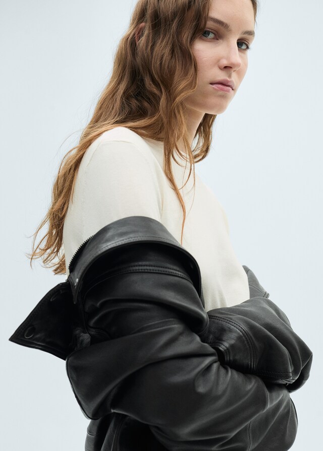 mango Jersey punto mezcla seda