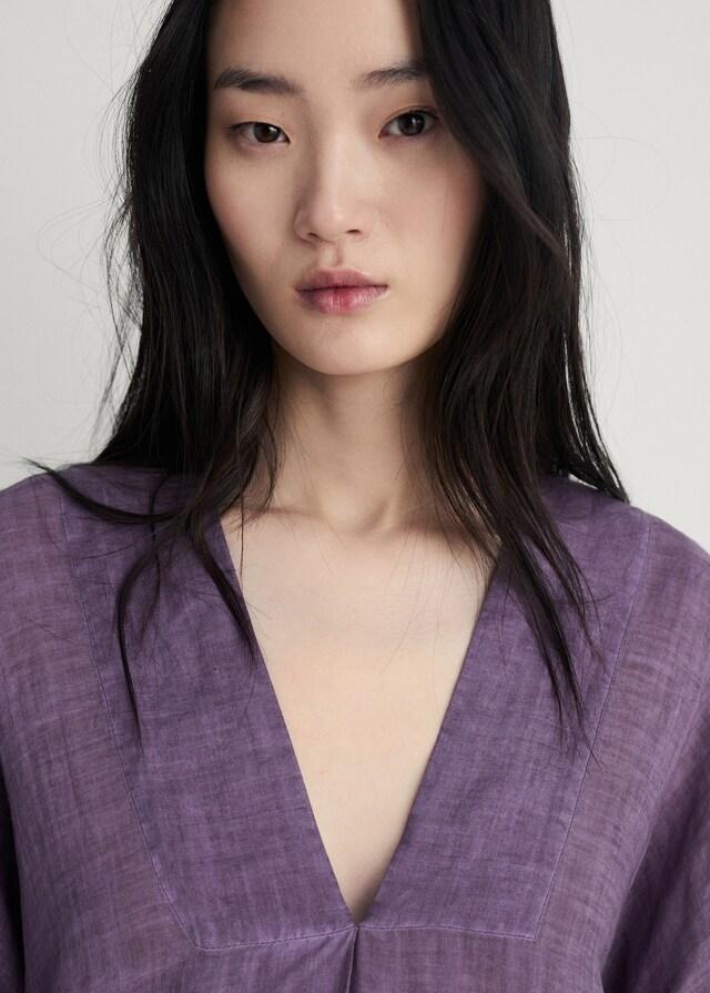 mango Kaftán ramio diseño overdyed