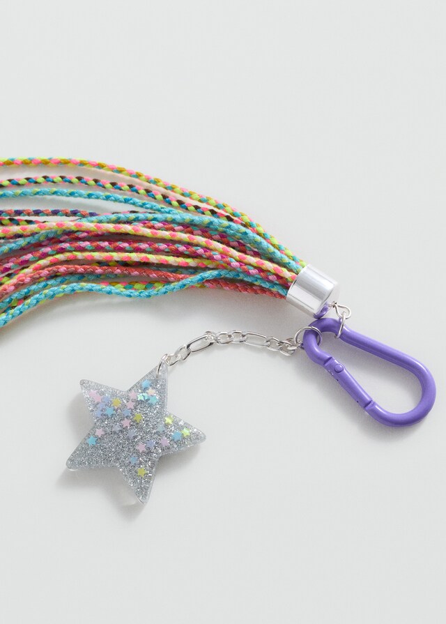 mango Llavero purpurina