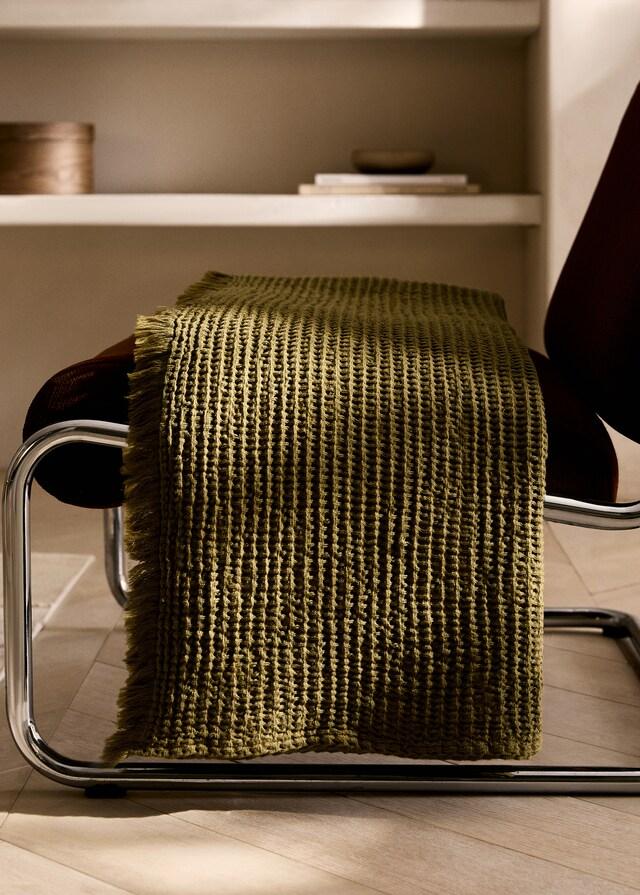 mango Manta waffle algodón