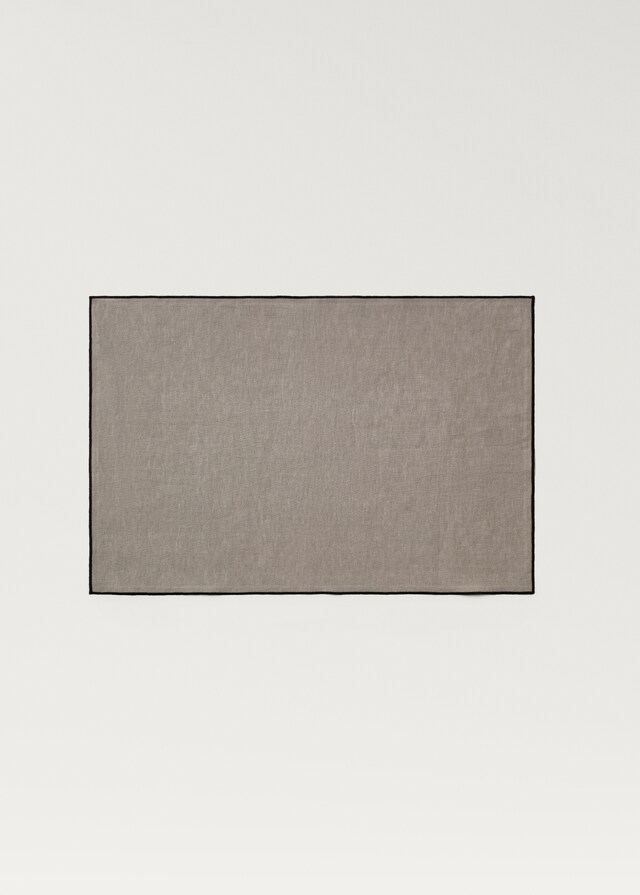 Mango Mantel Individual Lino Detalle Ribete