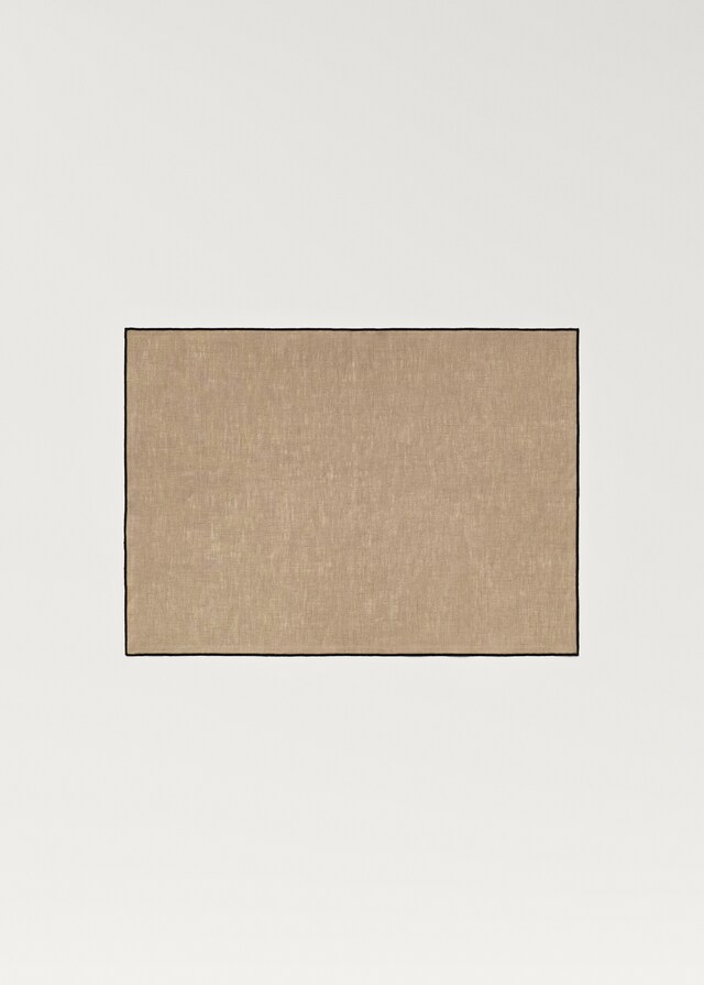 Mango Mantel Individual Lino Detalle Ribete