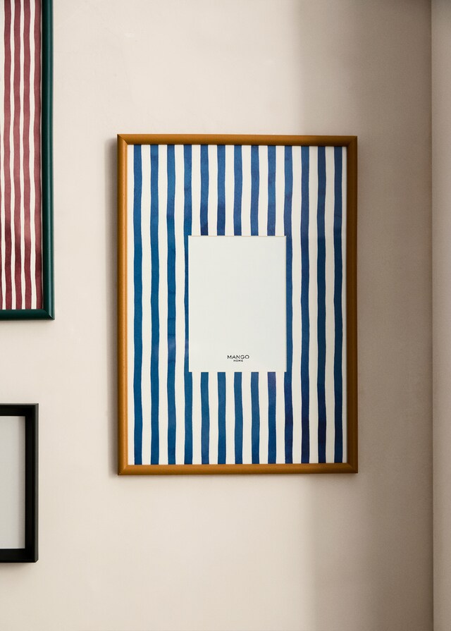 mango Marco madera líneas mediano