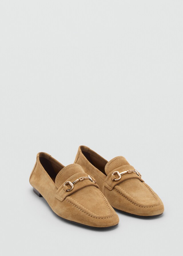 Mango Mocasín Piel Hebilla