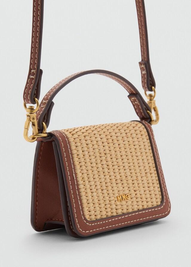 Mango Monedero Bandolera Contraste Canvas