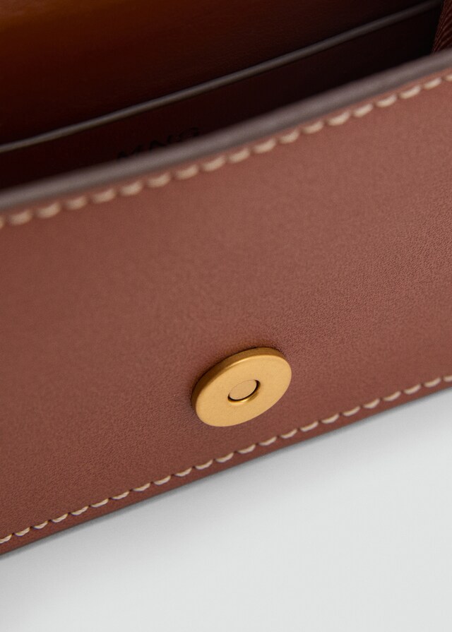 Mango Monedero Bandolera Contraste Canvas