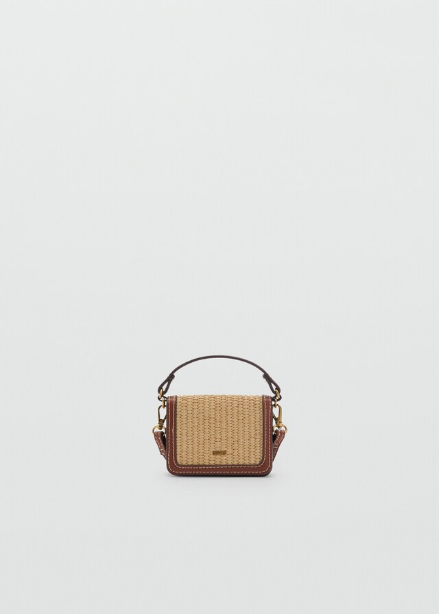 mango Monedero bandolera contraste canvas