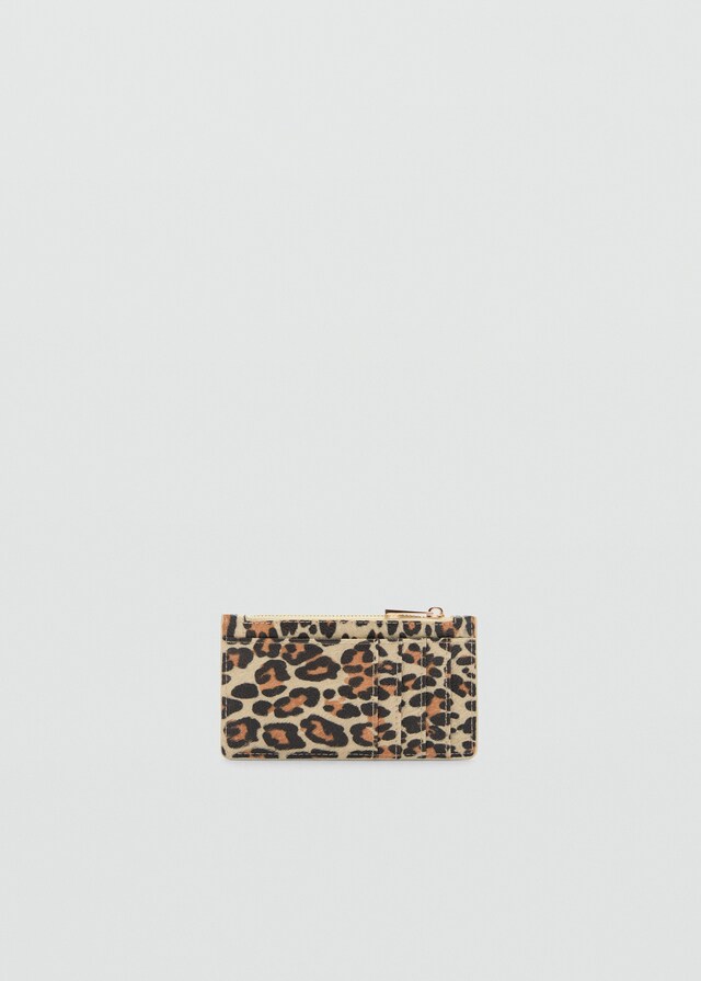 mango Monedero efecto piel leopardo