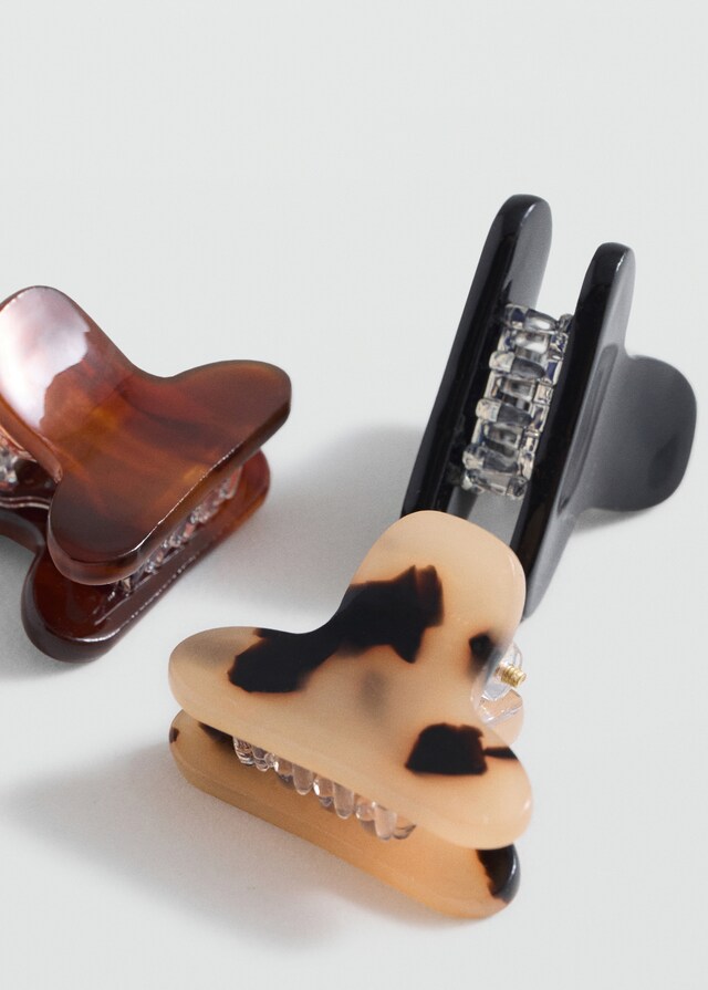 mango Pack 3 pinzas pelo