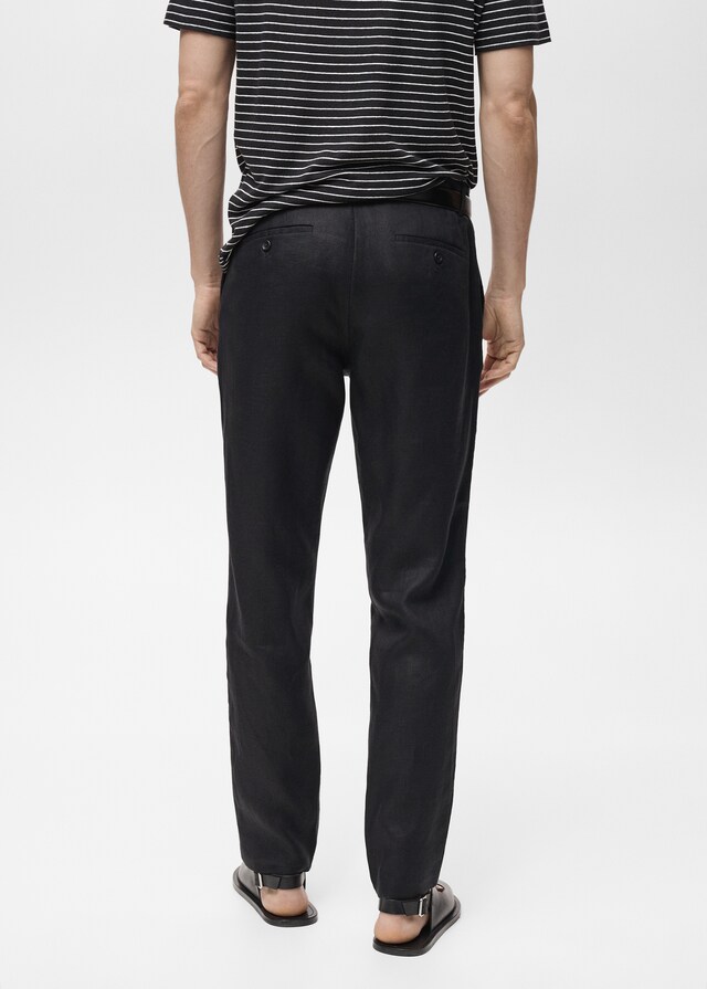 Mango Pantalón 100% Lino Slim Fit