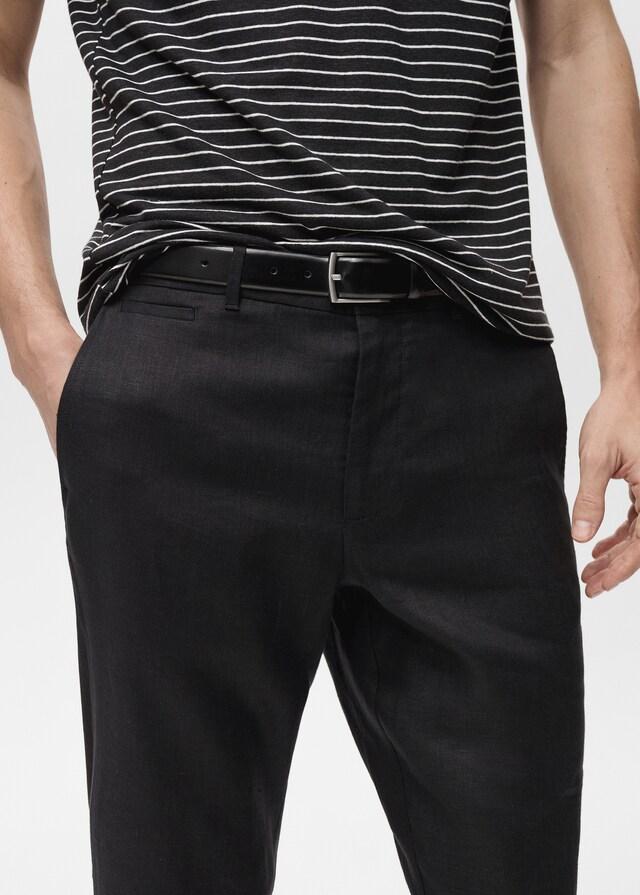 Mango Pantalón 100% Lino Slim Fit