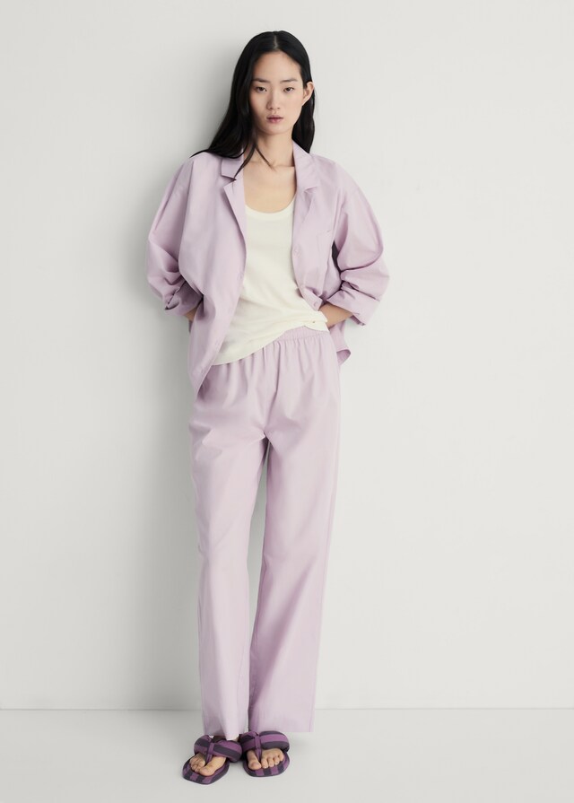 Mango Pantalón Algodón Garment Washed