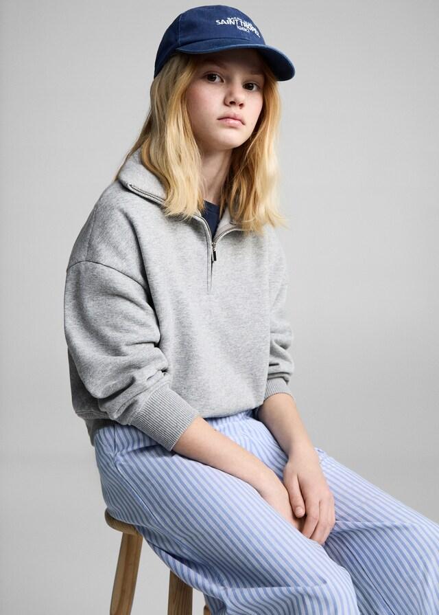 Mango Pantalón Algodón Rayas