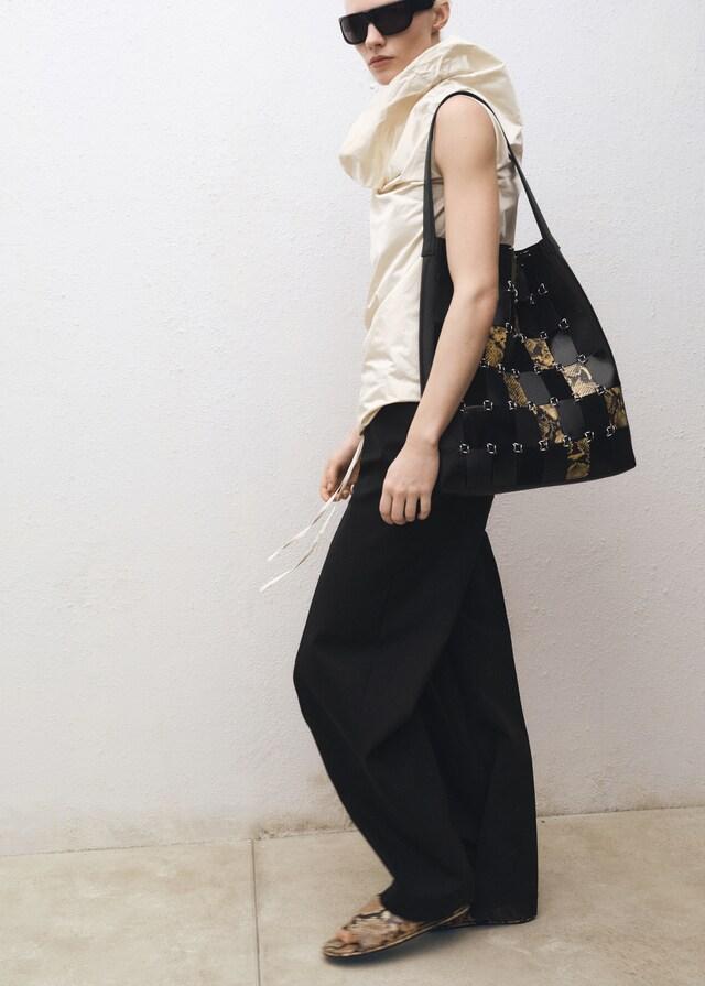 Mango Pantalón Jogger Mezcla Lana Combinado