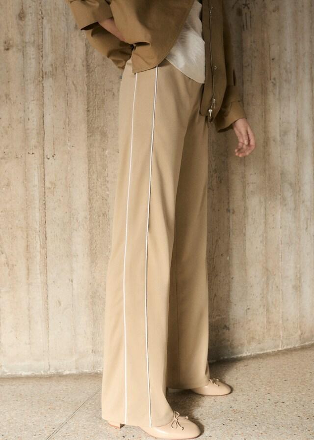 mango Pantalón jogger rayas contraste