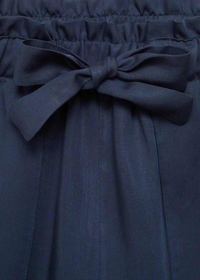 Mango Pantalón Metalizado Detalle Lazo