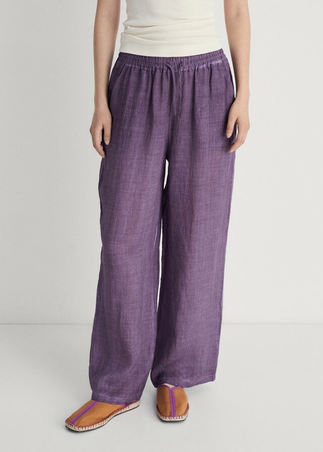 mango Pantalón ramio diseño overdyed