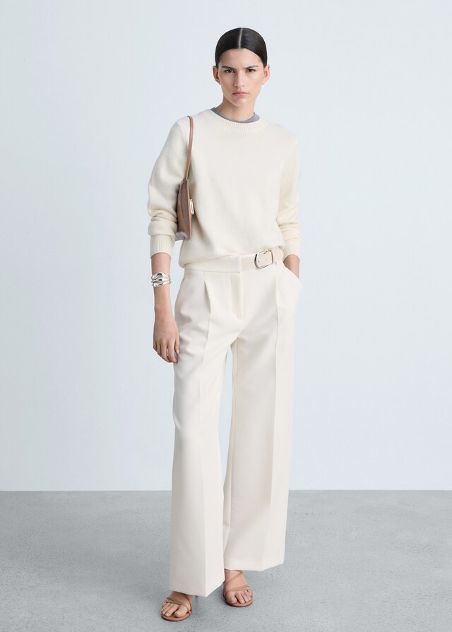 Mango Pantalón Recto Cinturón