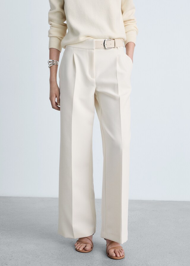 Mango Pantalón Recto Cinturón