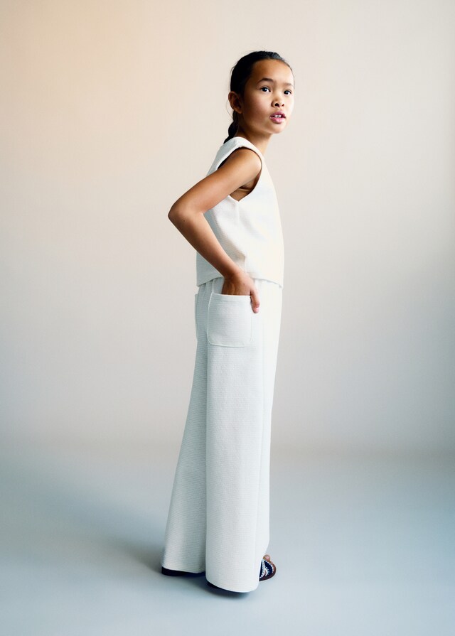 mango Pantalón recto textura