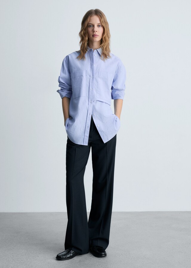 Mango Pantalón Traje Raya Diplomática