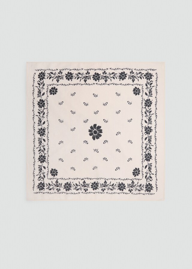 Mango Pañuelo Algodón Estampado Floral