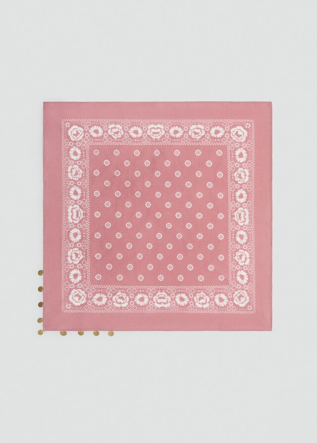 Mango Pañuelo Estampado Cuadros