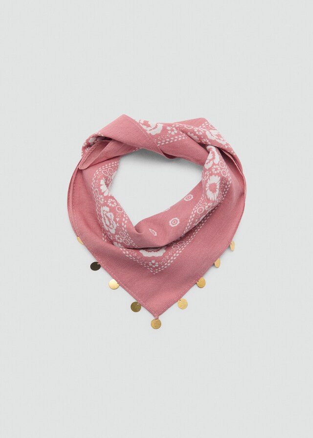 mango Pañuelo estampado cuadros