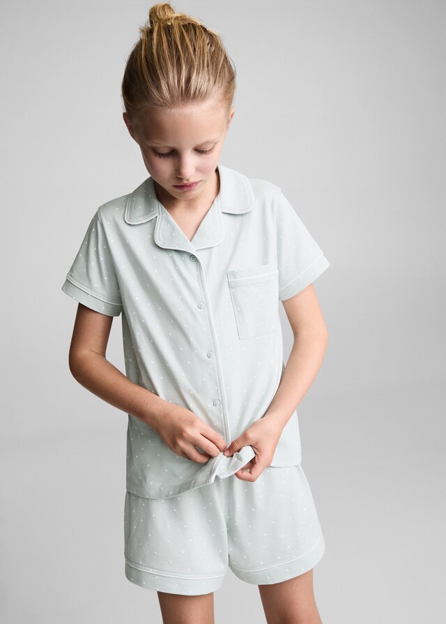 Mango Pijama Corto Lunares