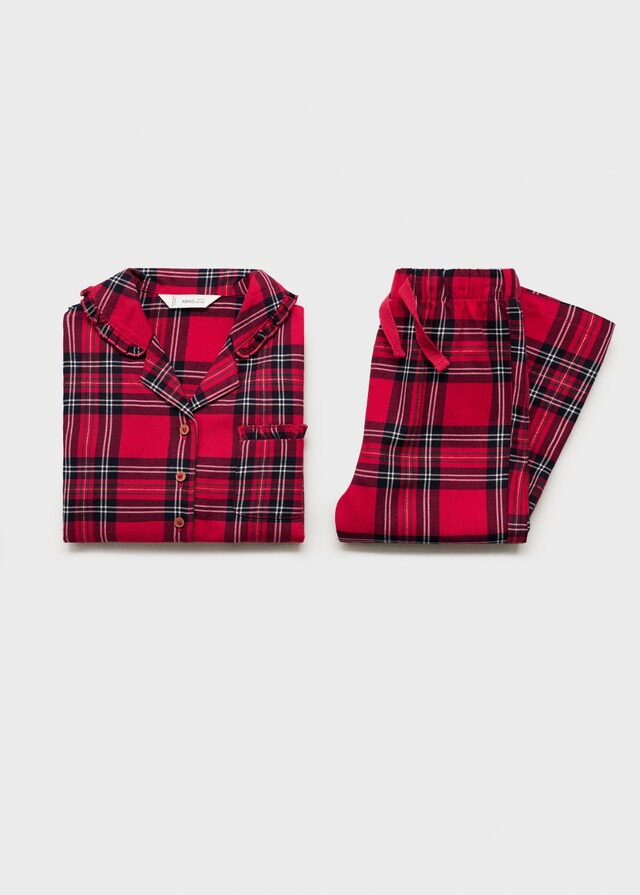 Mango Pijama Dos Piezas Largo Cuadros