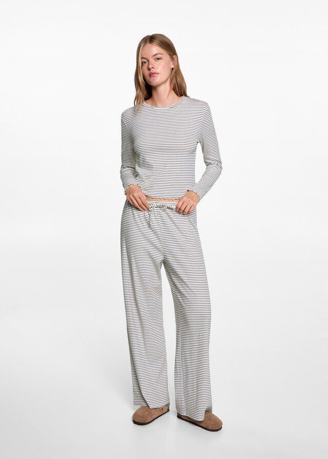 Mango Pijama Largo Rayas