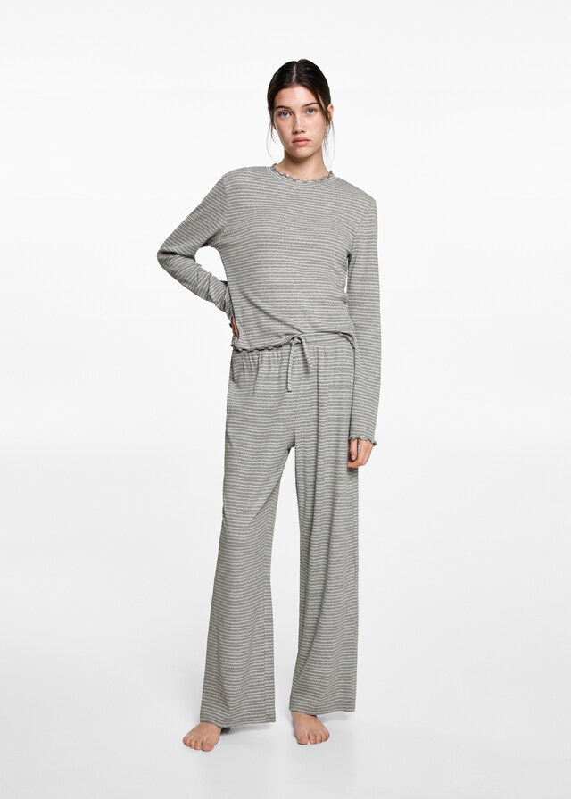 Mango Pijama Largo Rayas