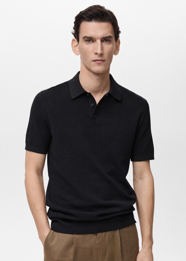 mango Polo punto estructura slim fit