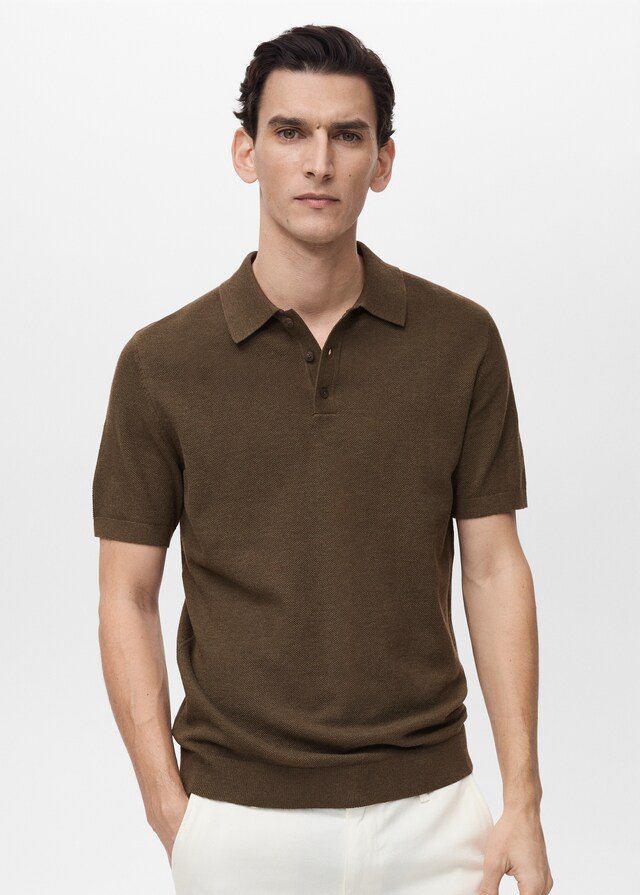 mango Polo punto estructura slim fit
